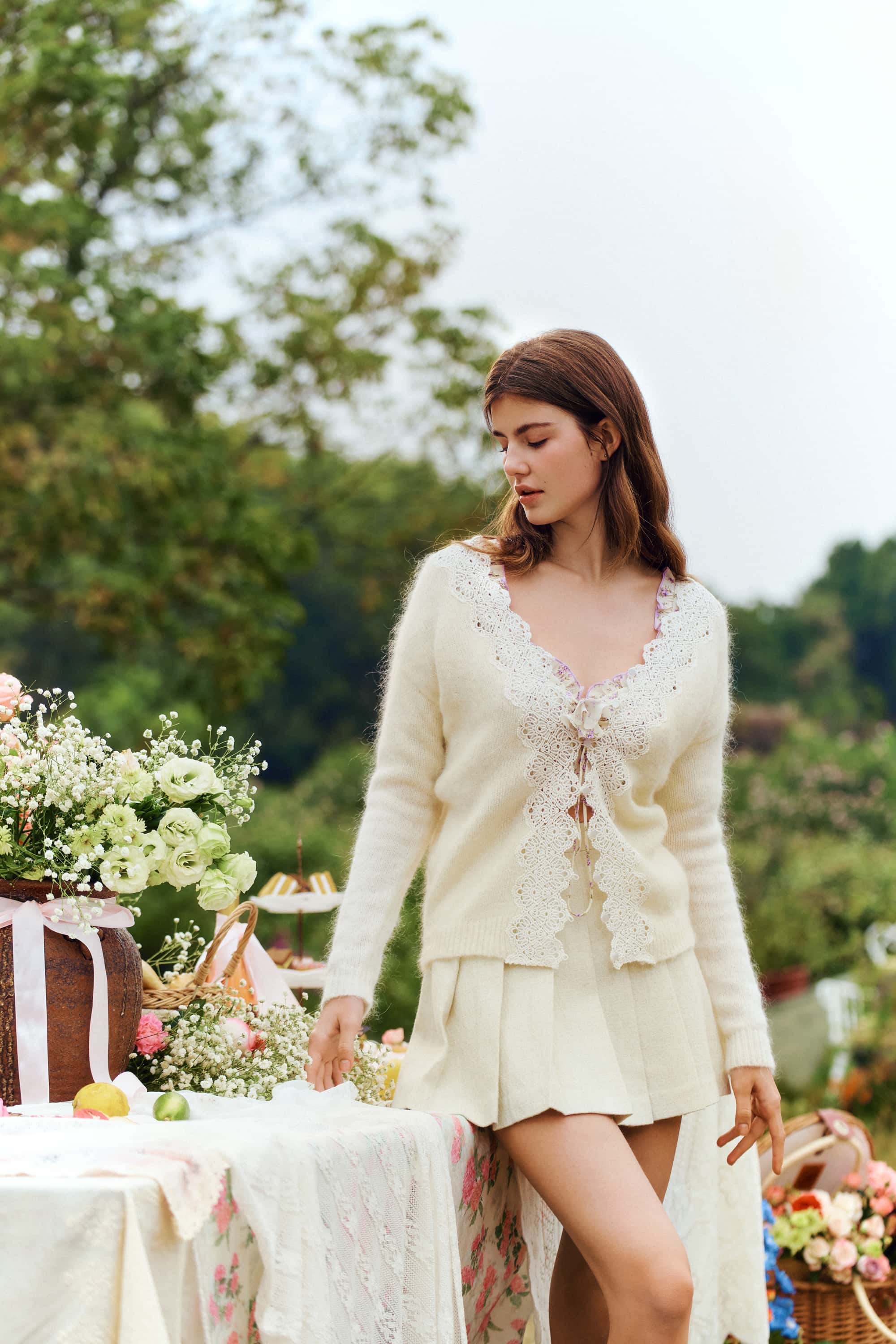 Maisie Patterned tweed Skirt