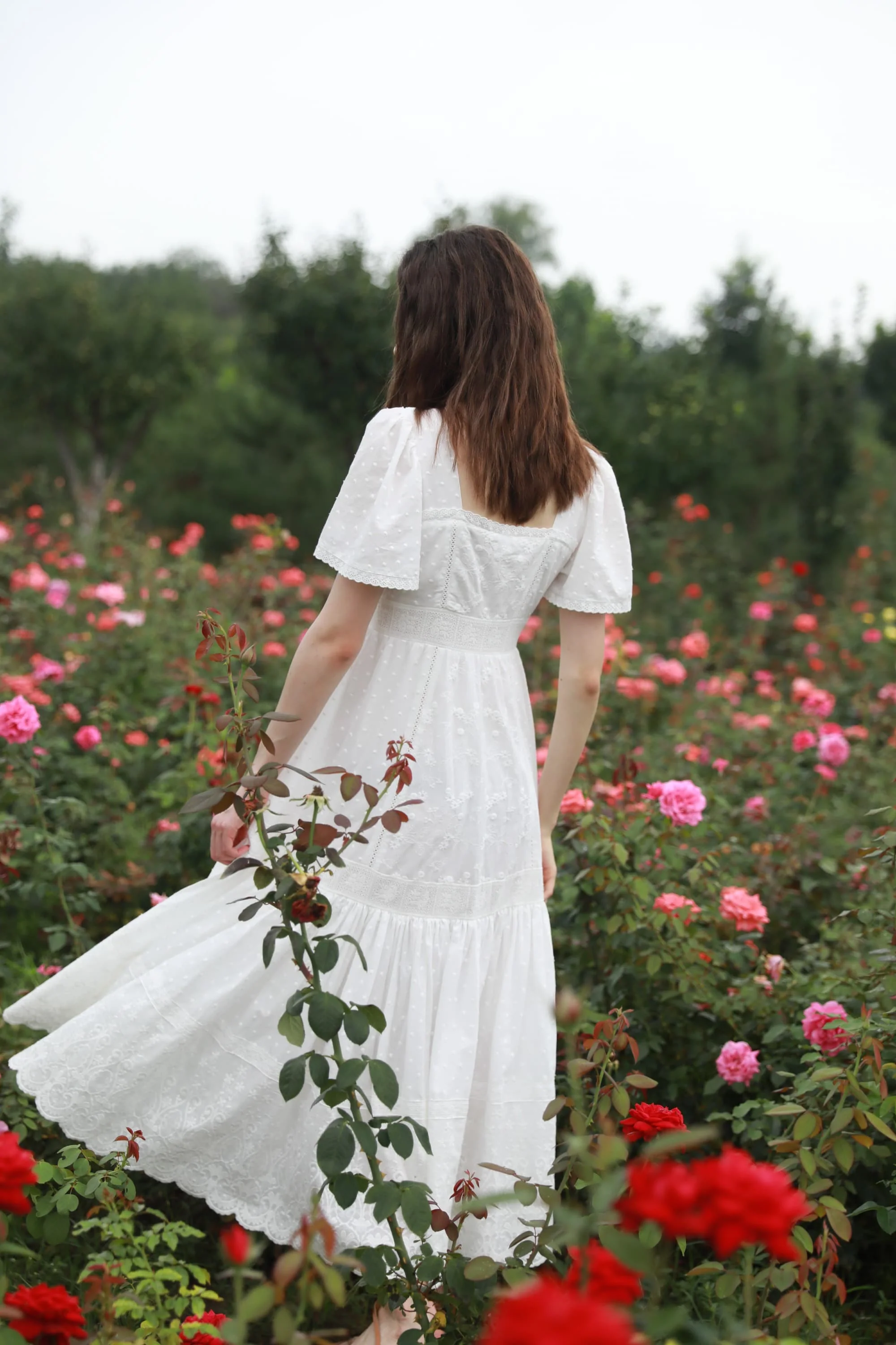 Jolie Mixed Lace Maxi Dress