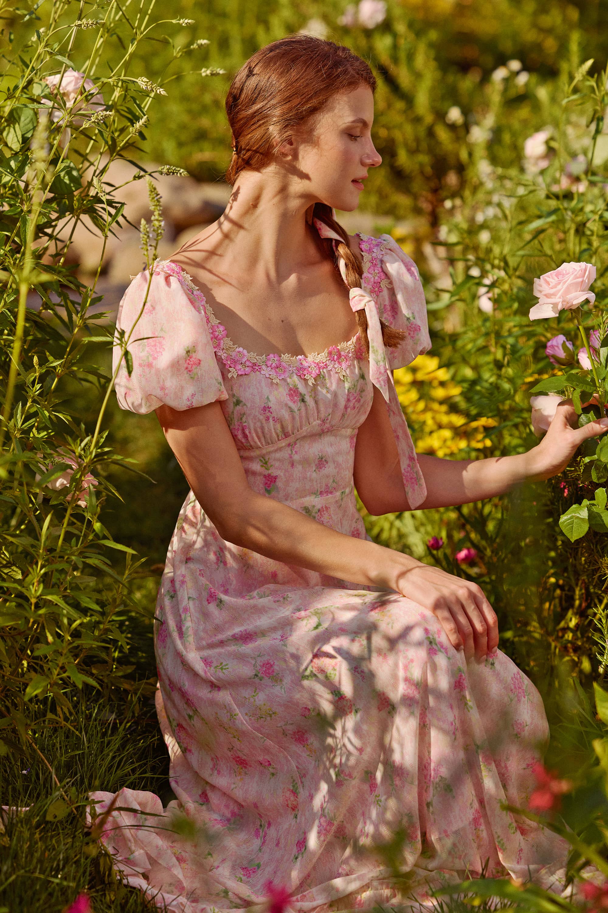 Eliza Chiffon Floral Maxi Dress