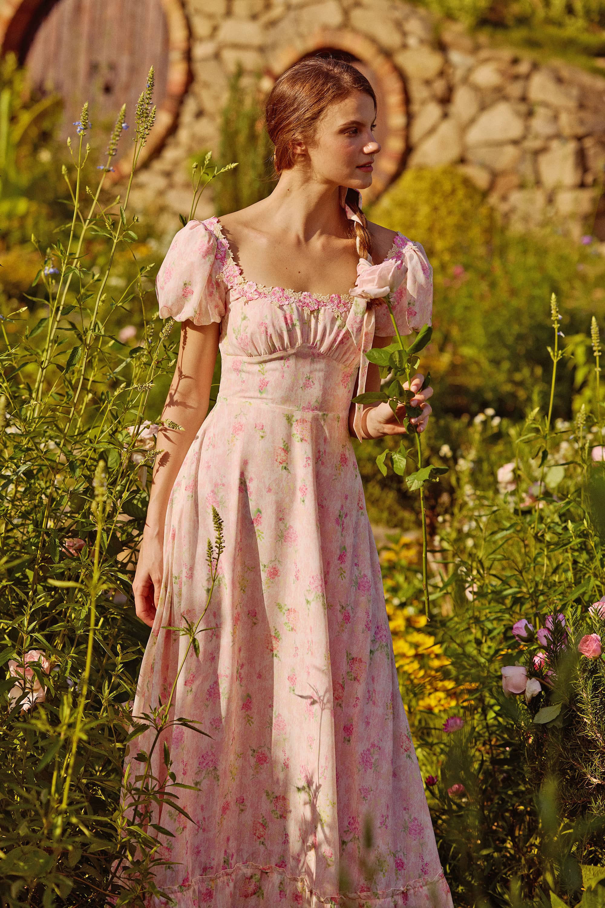 Eliza Chiffon Floral Maxi Dress