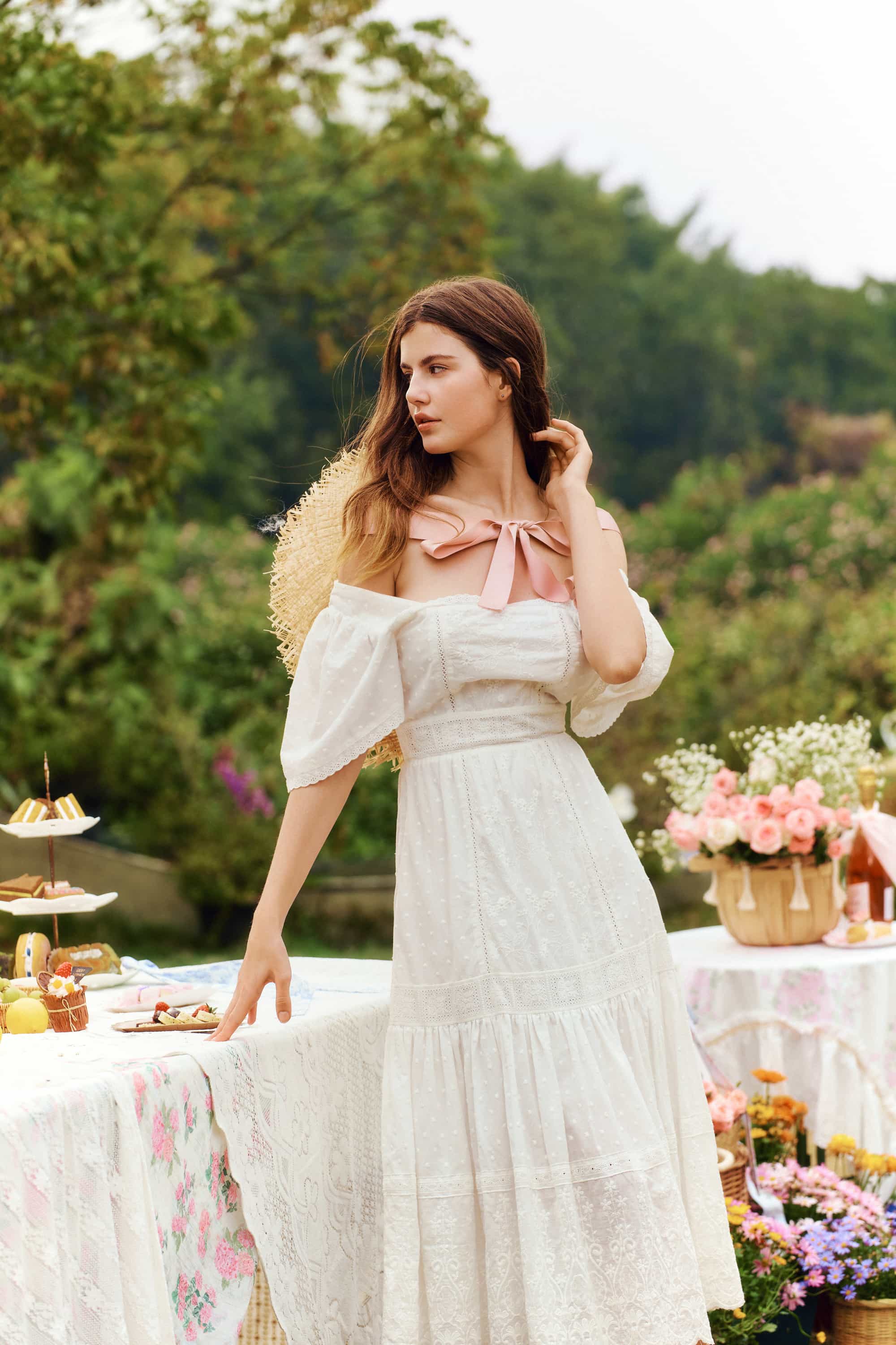 Jolie Mixed Lace Maxi Dress