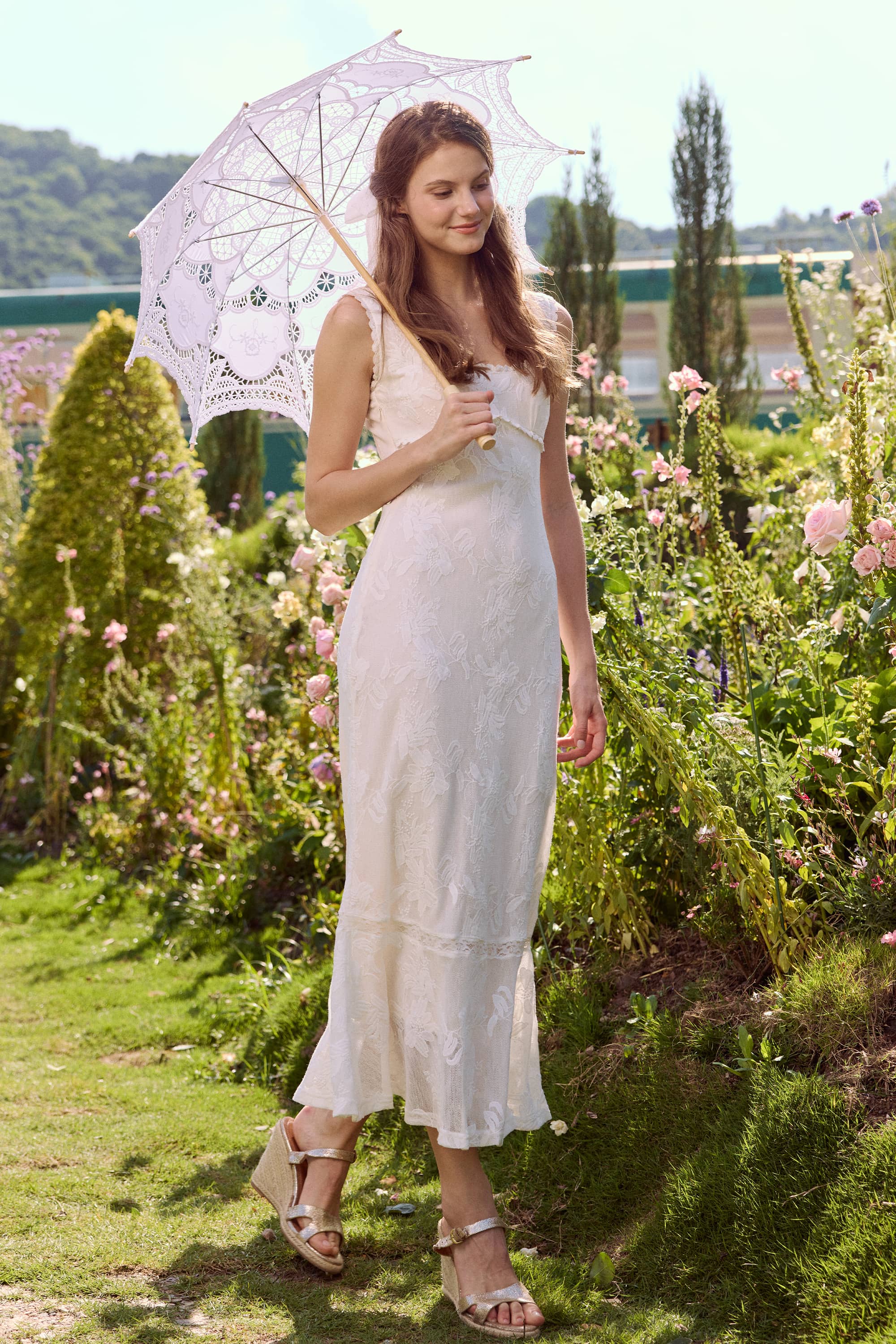 Arabella Crochet Lace Midi Dress