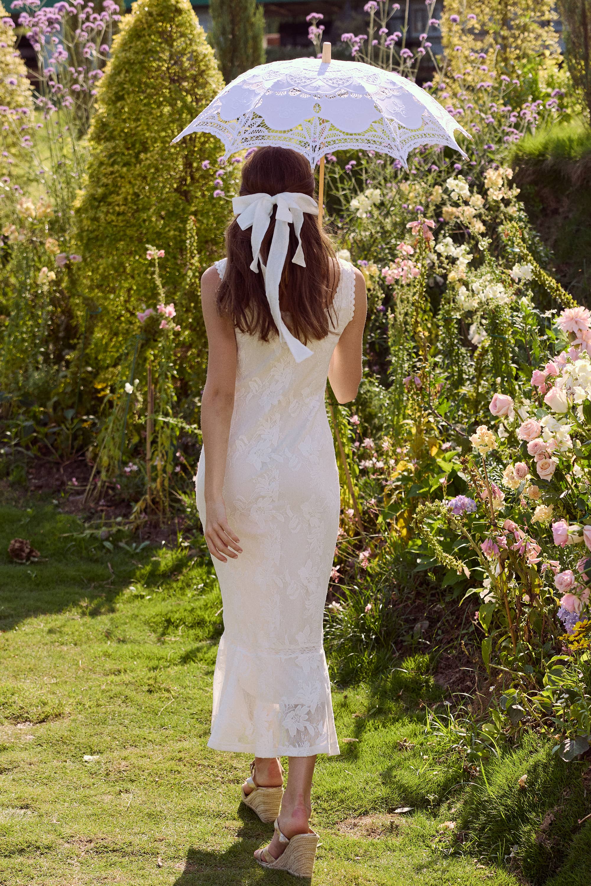 Arabella Crochet Lace Midi Dress