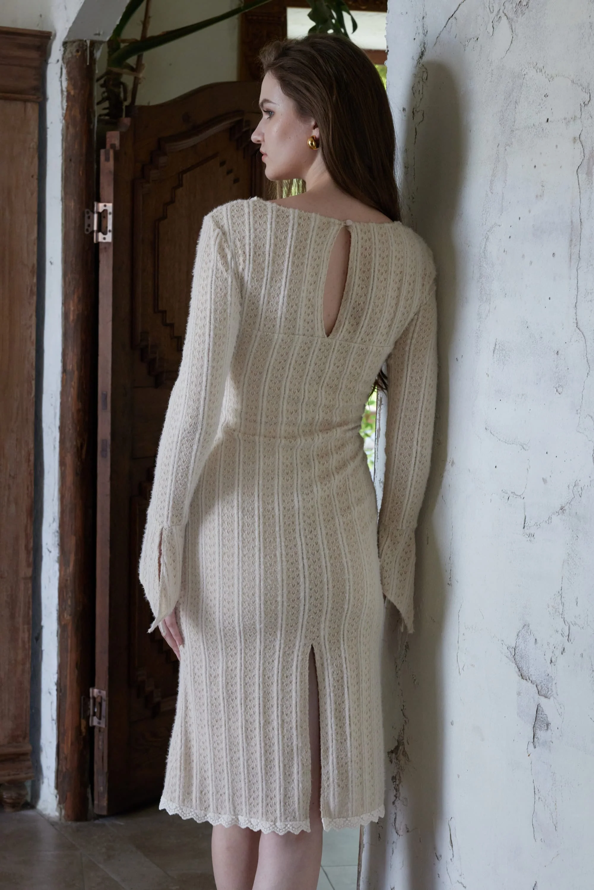 Alexa Sweetheart neckline Knitted Dress