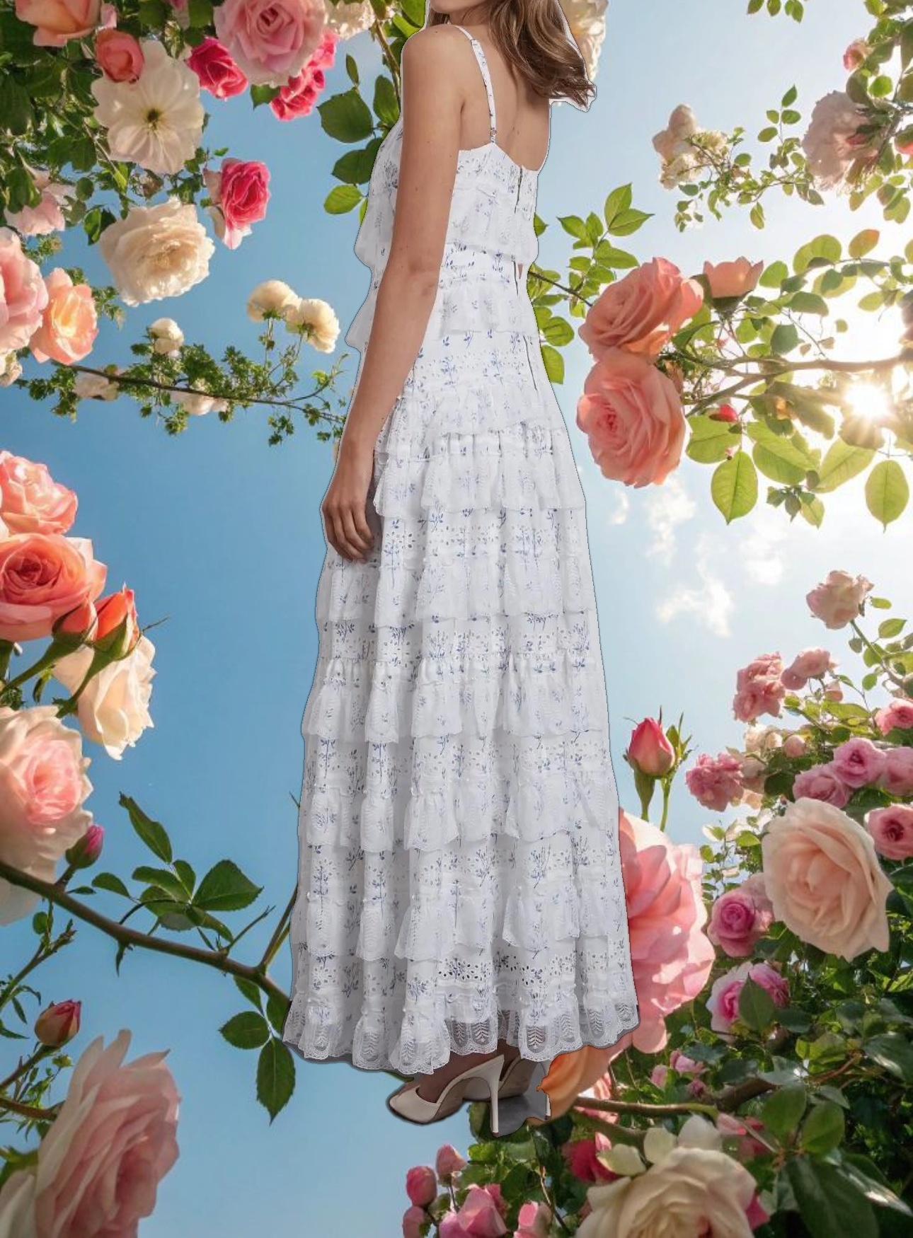 White Lovette Maxi Lace Dress