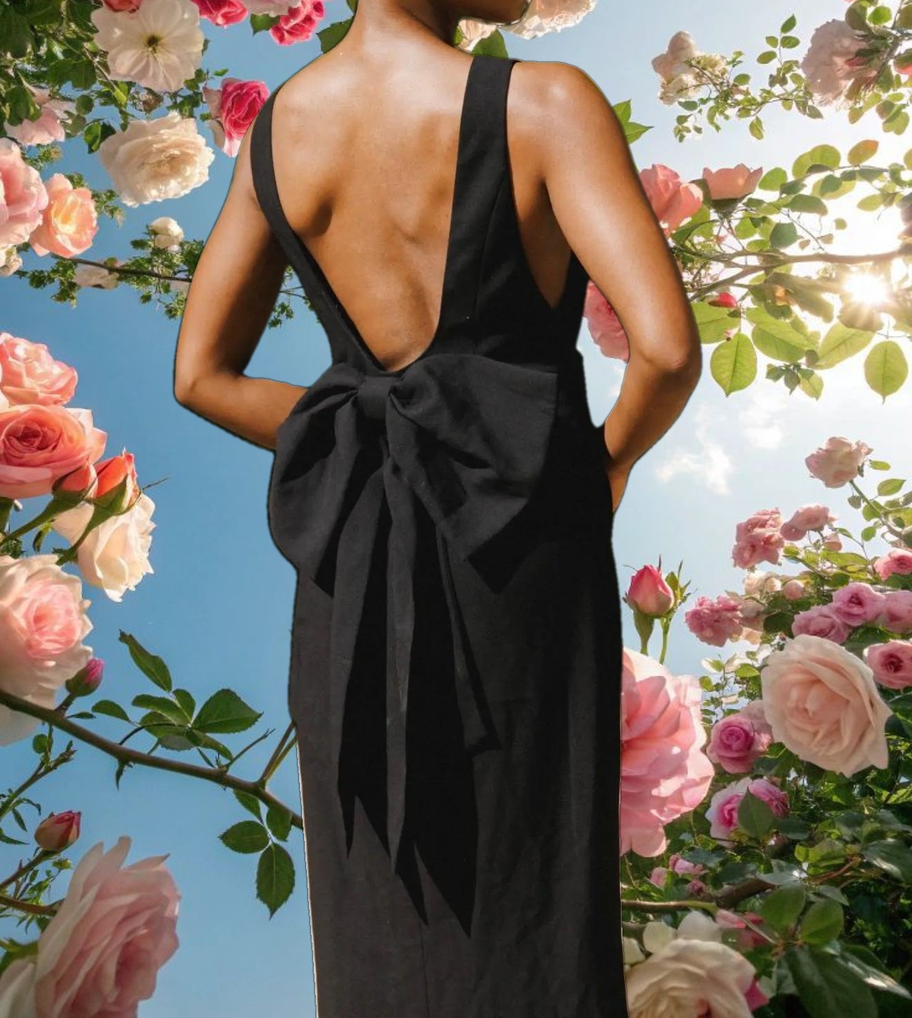 Black Bow Dress Maxi