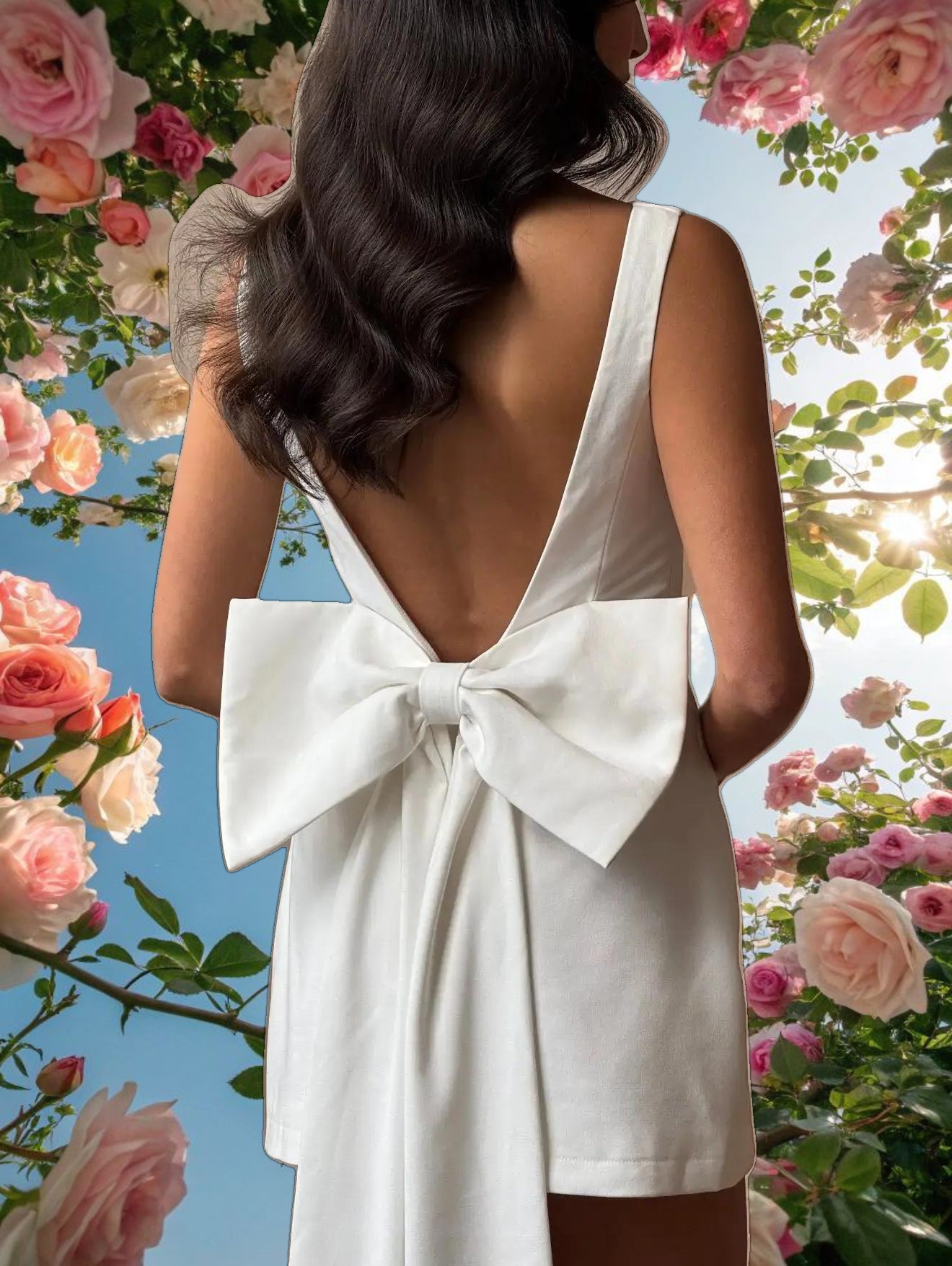 White Dove Bow Dress