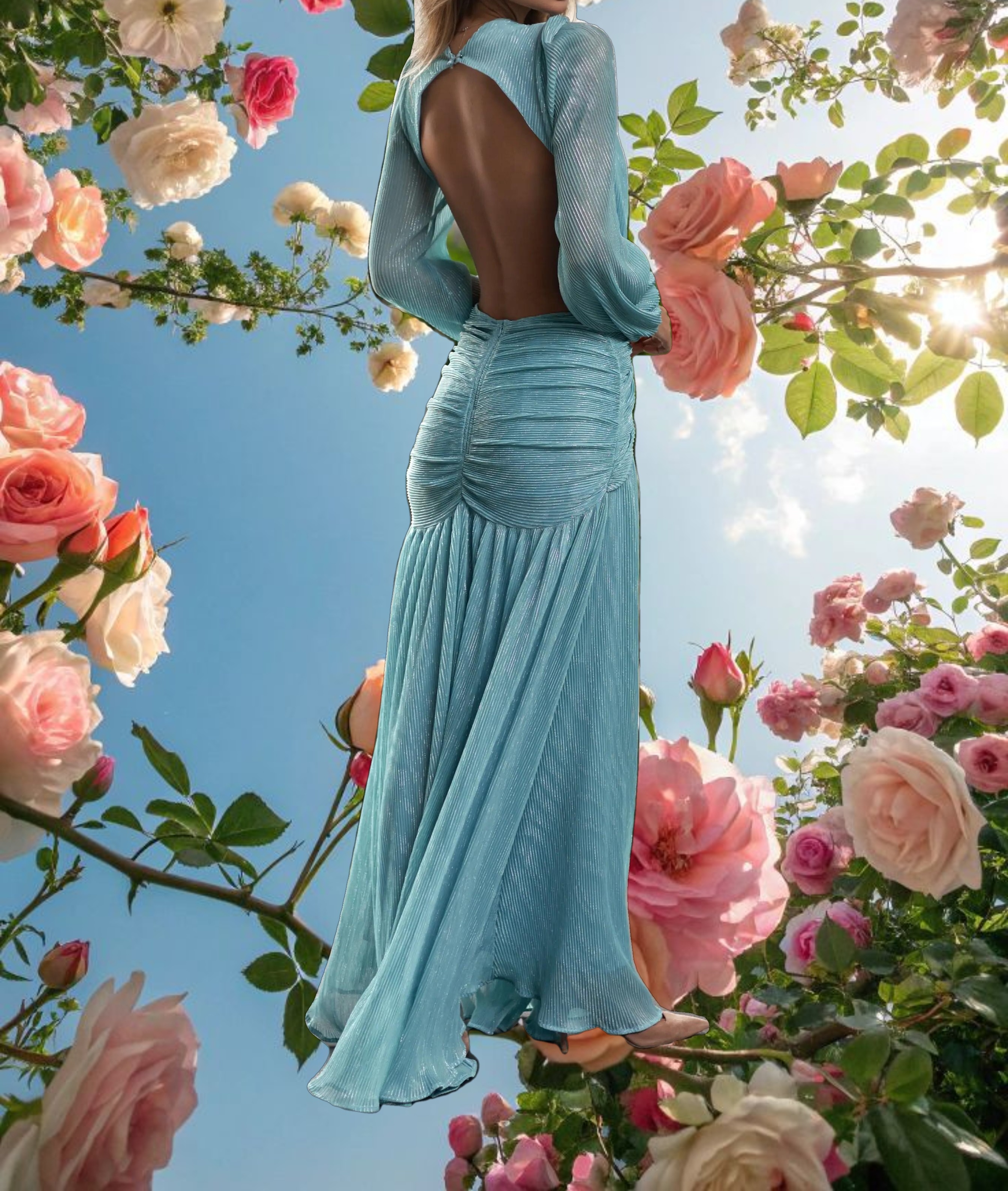 The Goddess Blue Dress