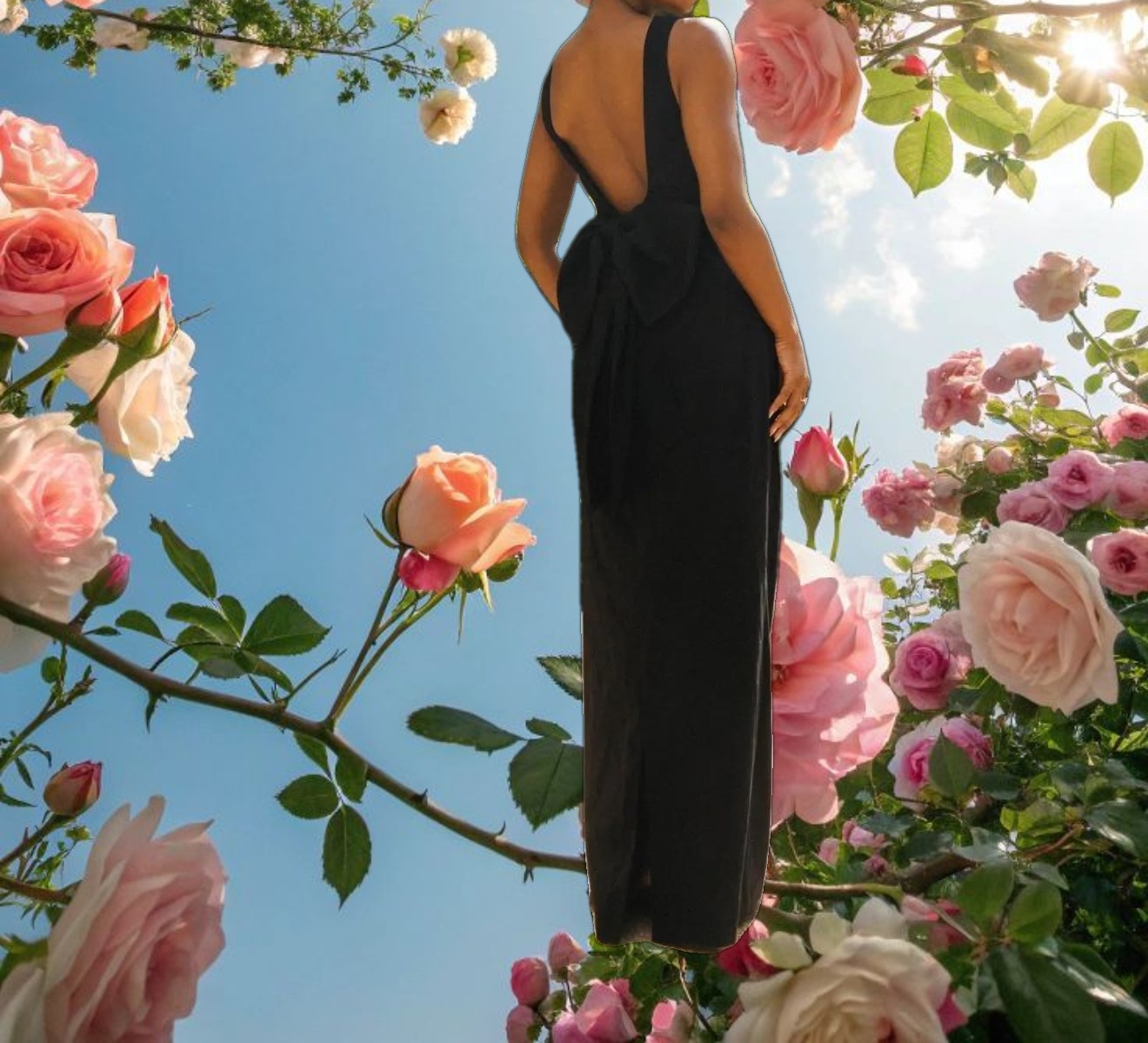 Black Bow Dress Maxi