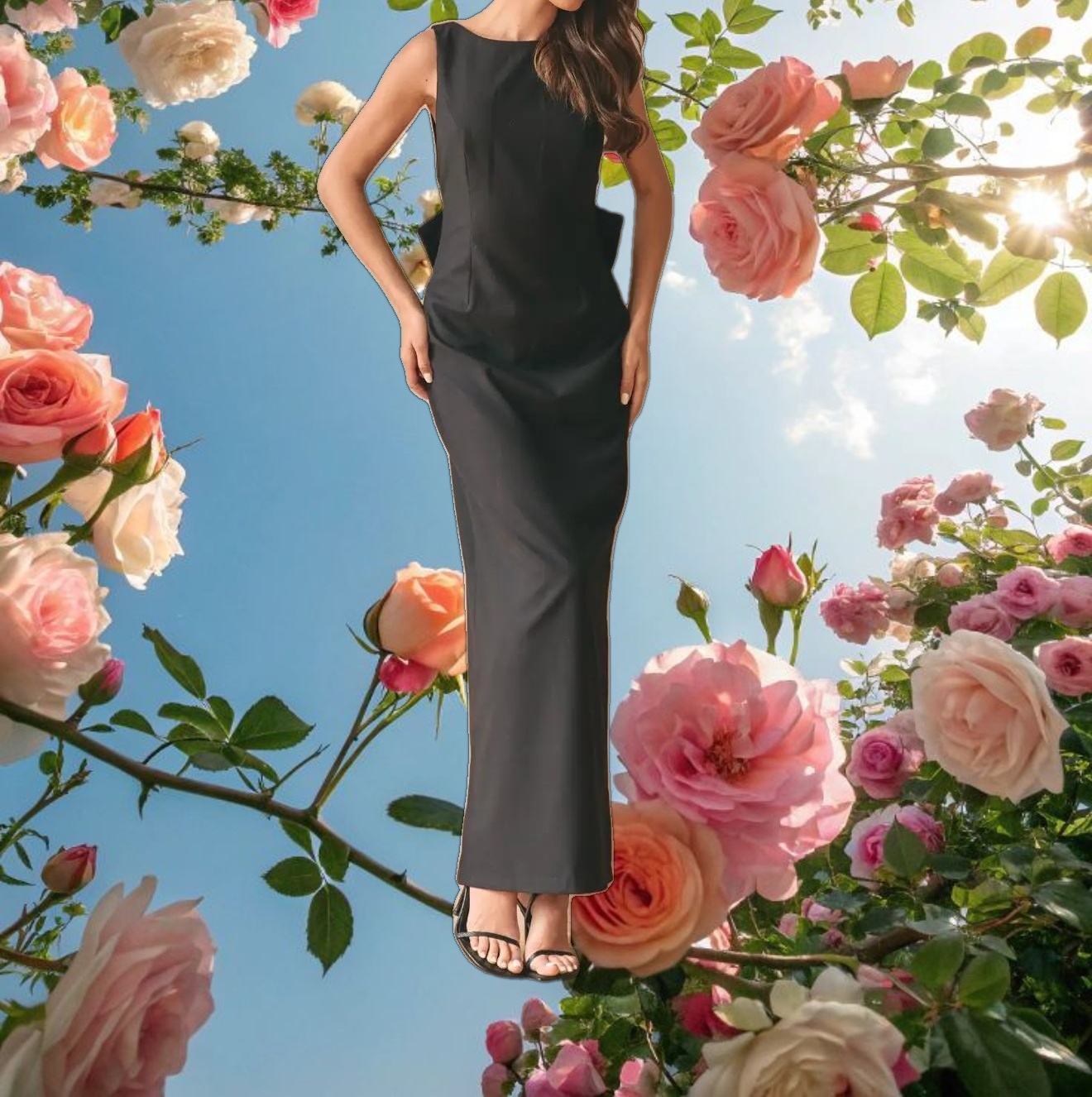 Black Bow Dress Maxi