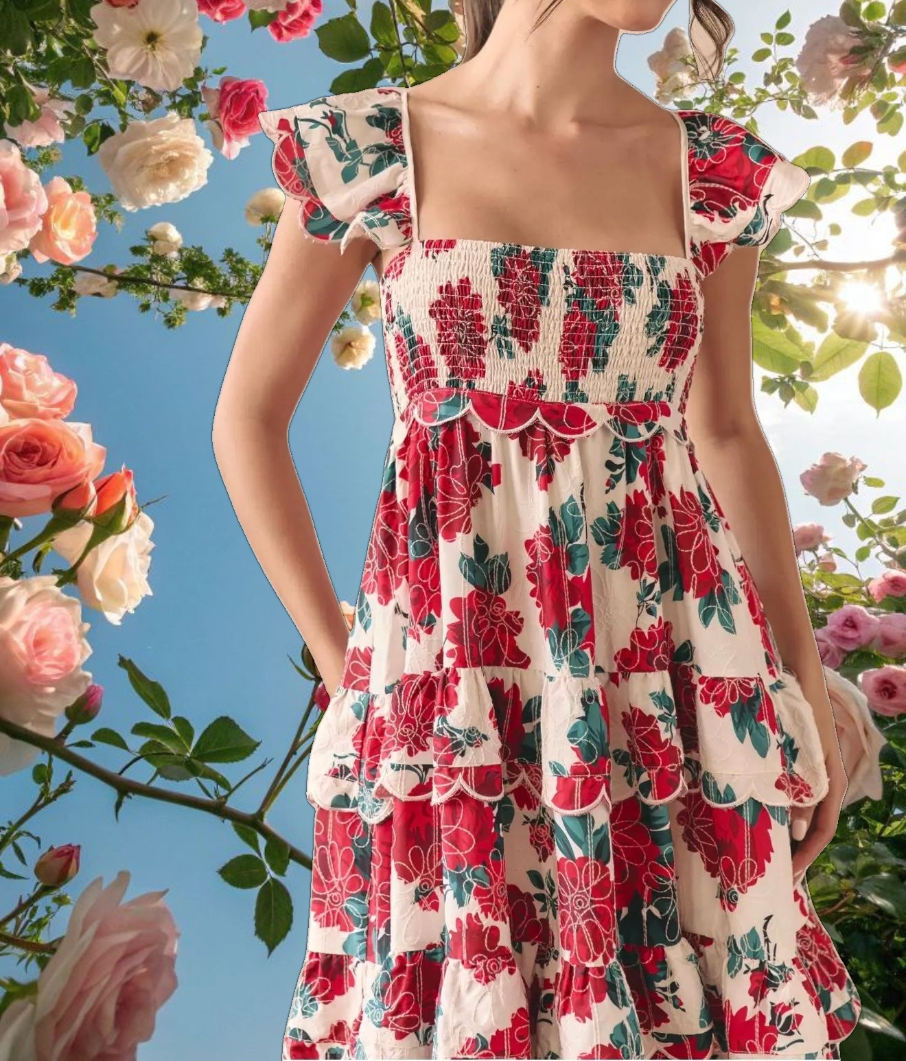 Monaco Rose Maxi Dress