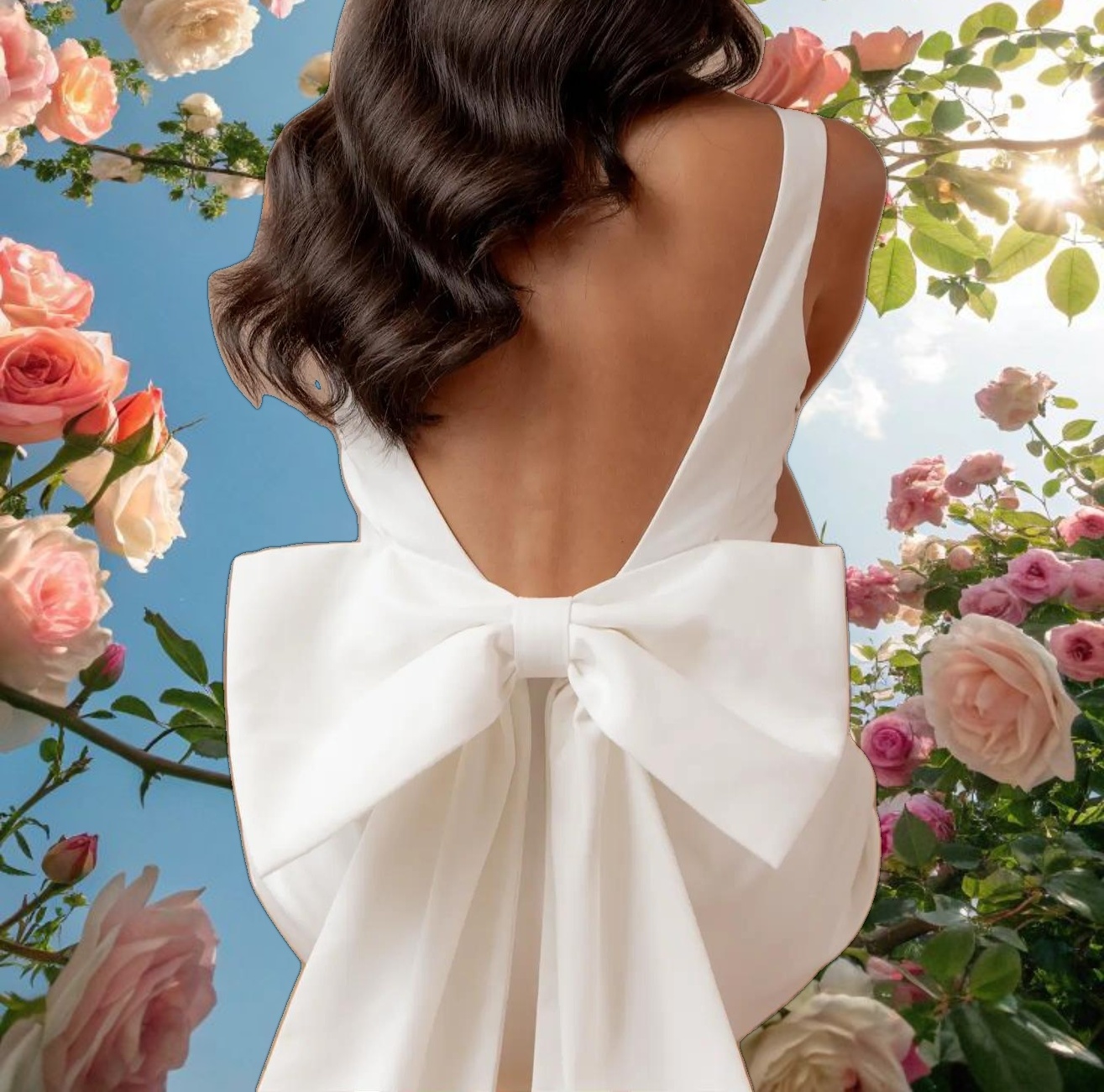 White Dove Bow Dress