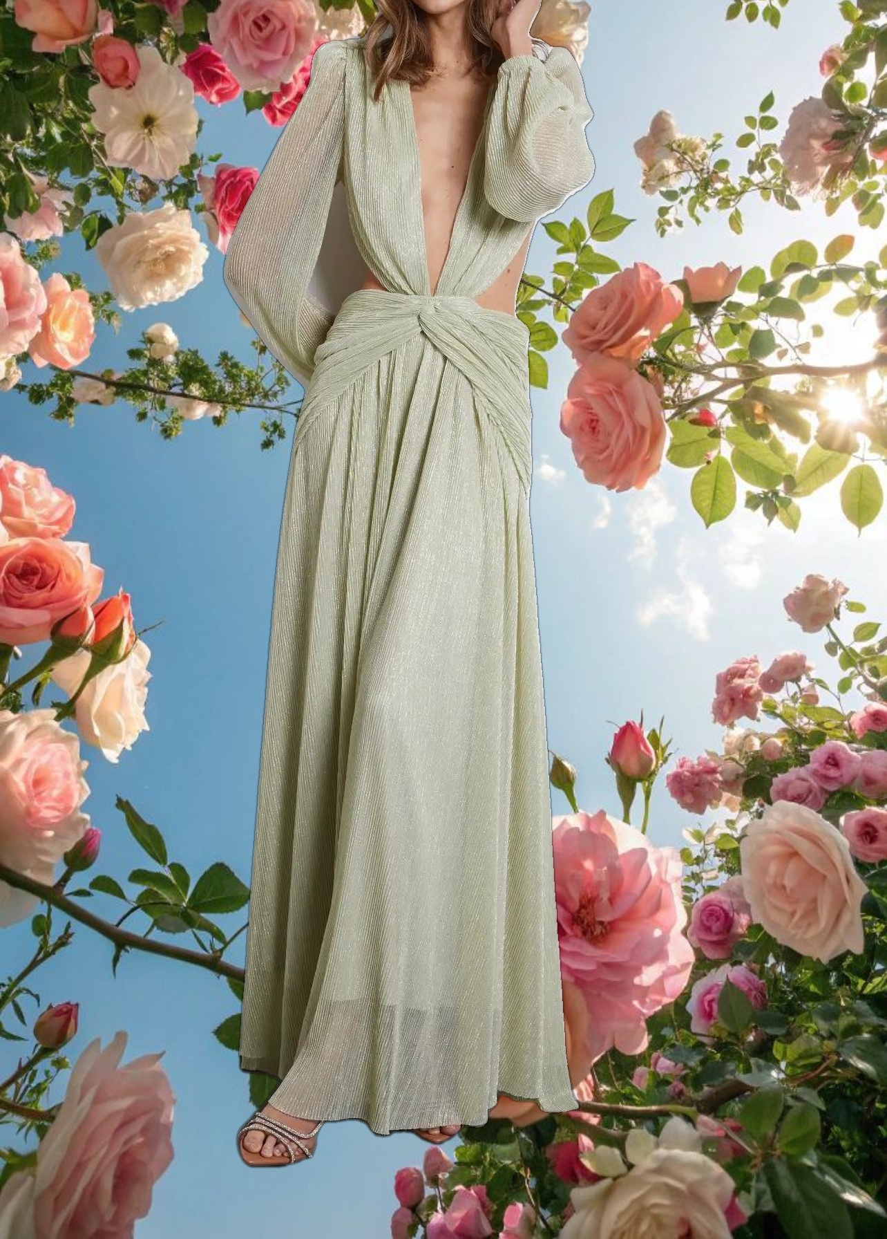 The Goddess Green Dress