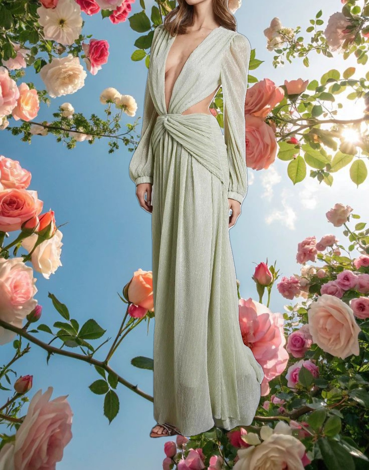 The Goddess Green Dress