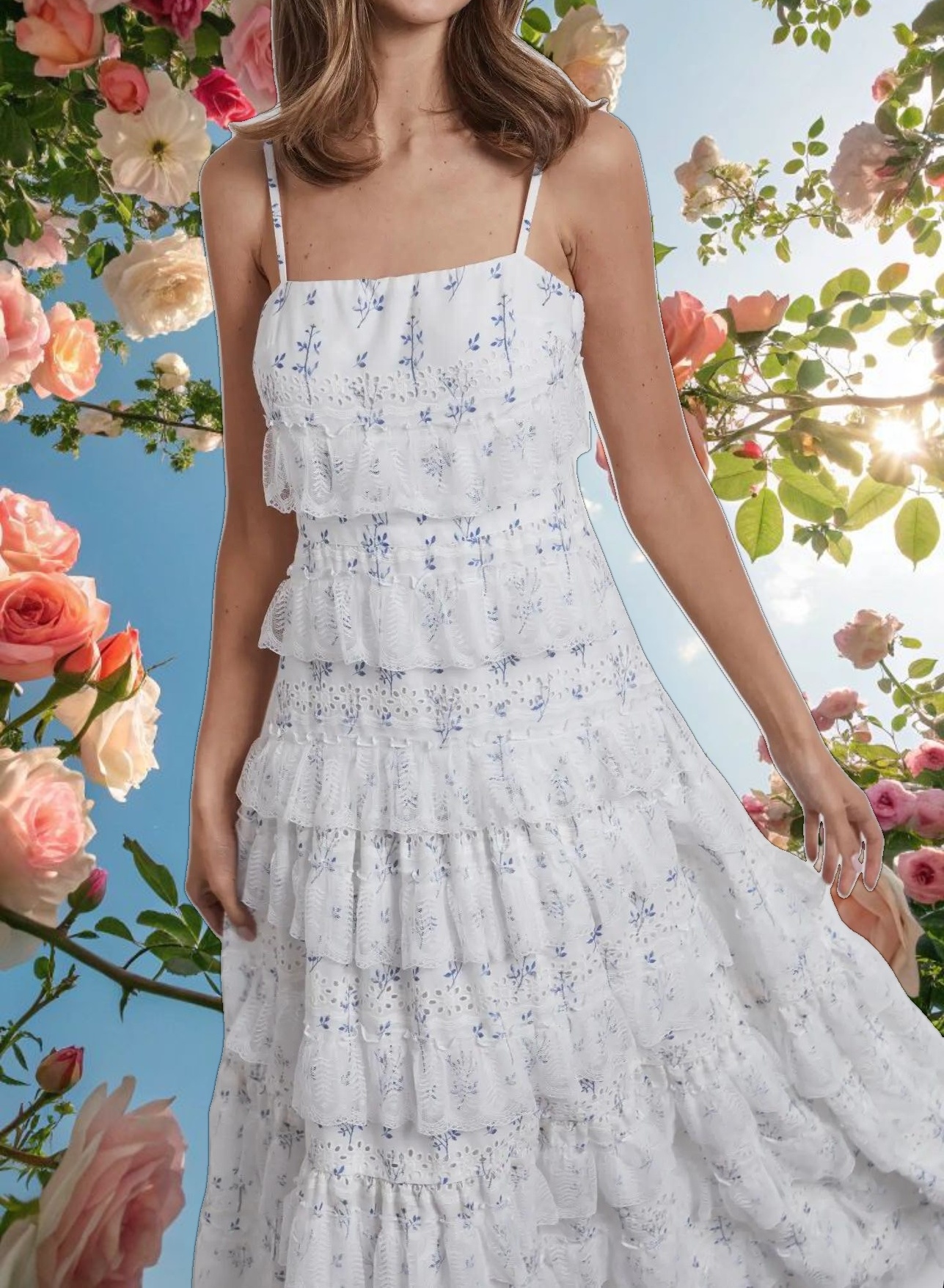 White Lovette Maxi Lace Dress