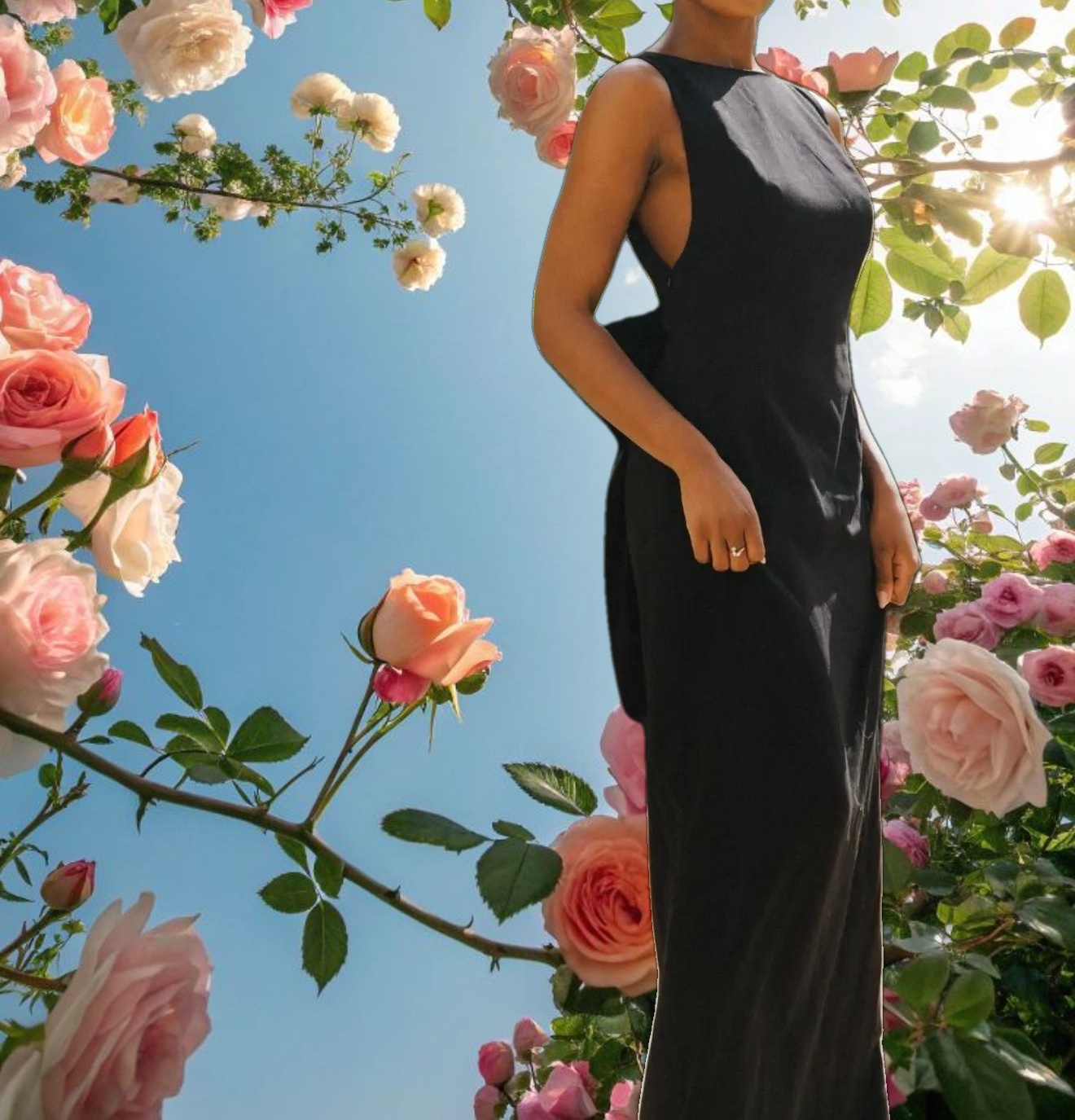 Black Bow Dress Maxi