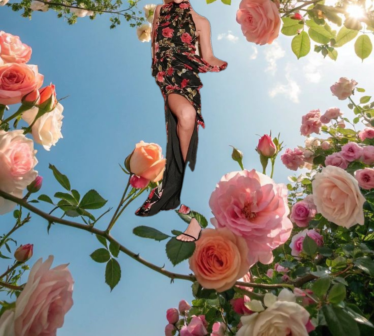 Scarlett Red Rose Dress