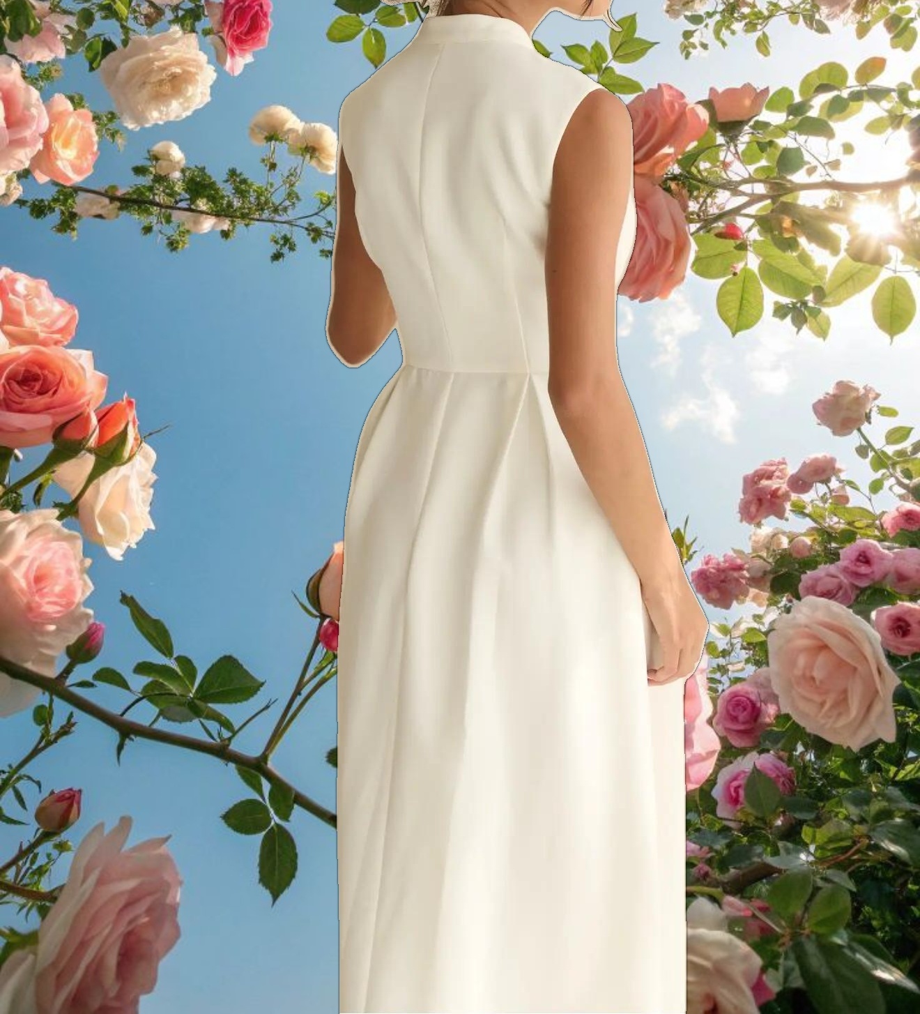 Knightsbridge White Zip Dress