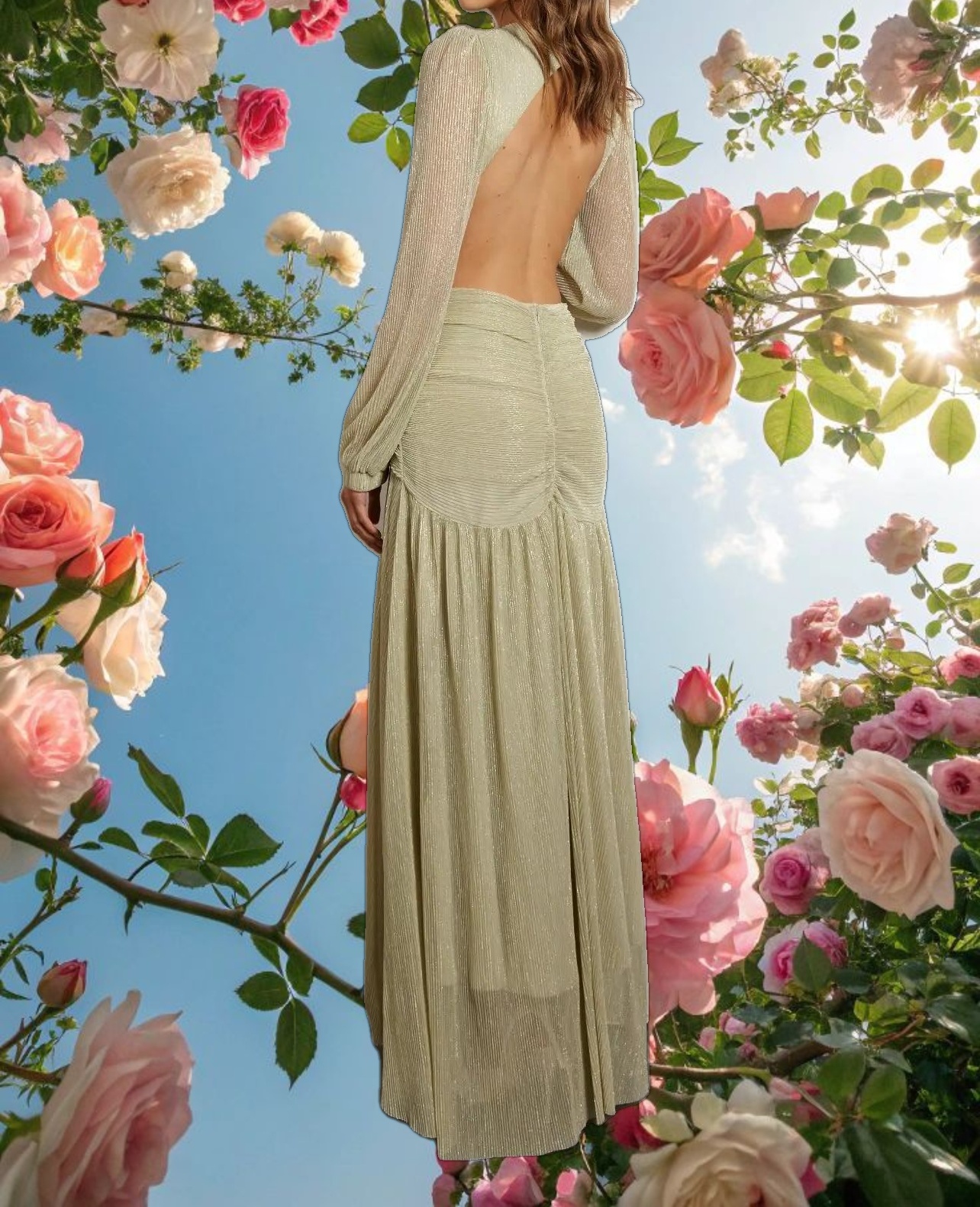 The Goddess Green Dress