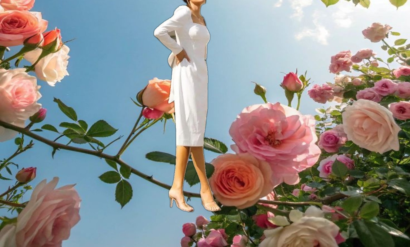 White midi bow dress