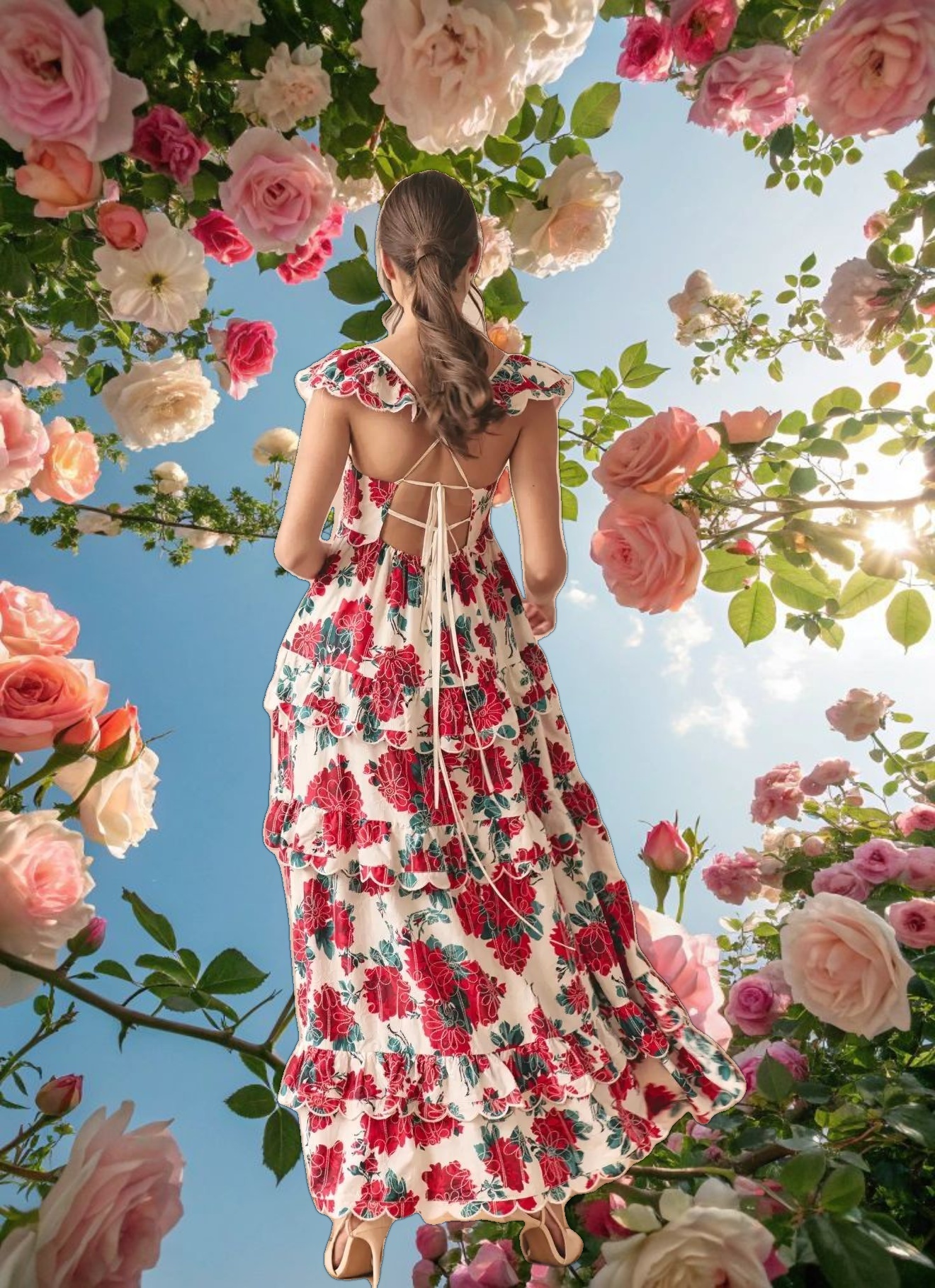 Monaco Rose Maxi Dress