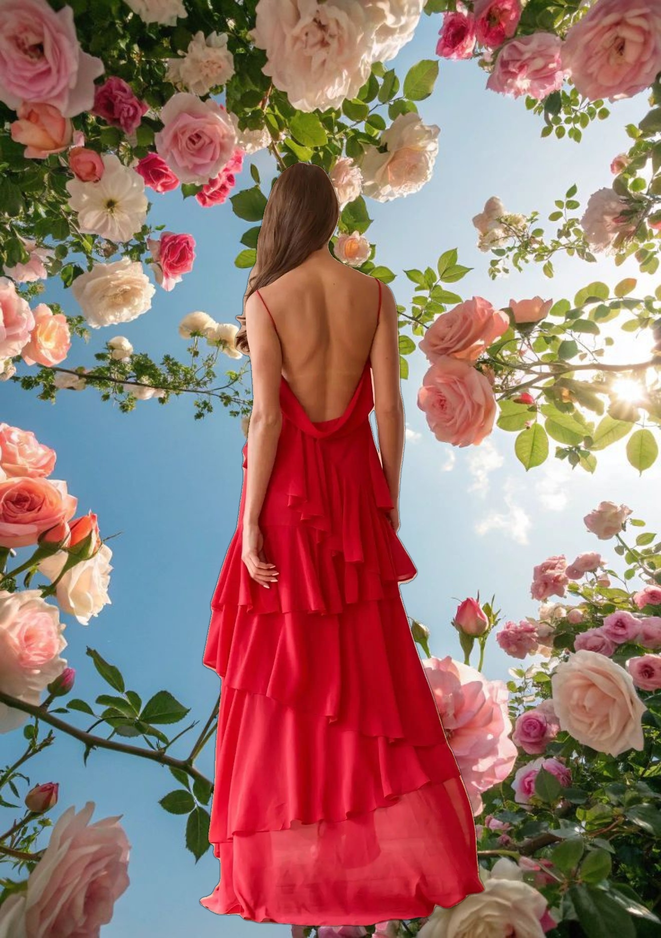 Red Rose Petal Dress
