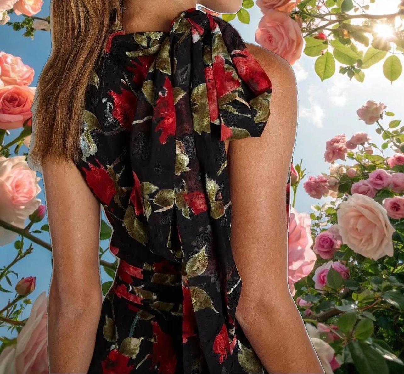 Scarlett Red Rose Dress