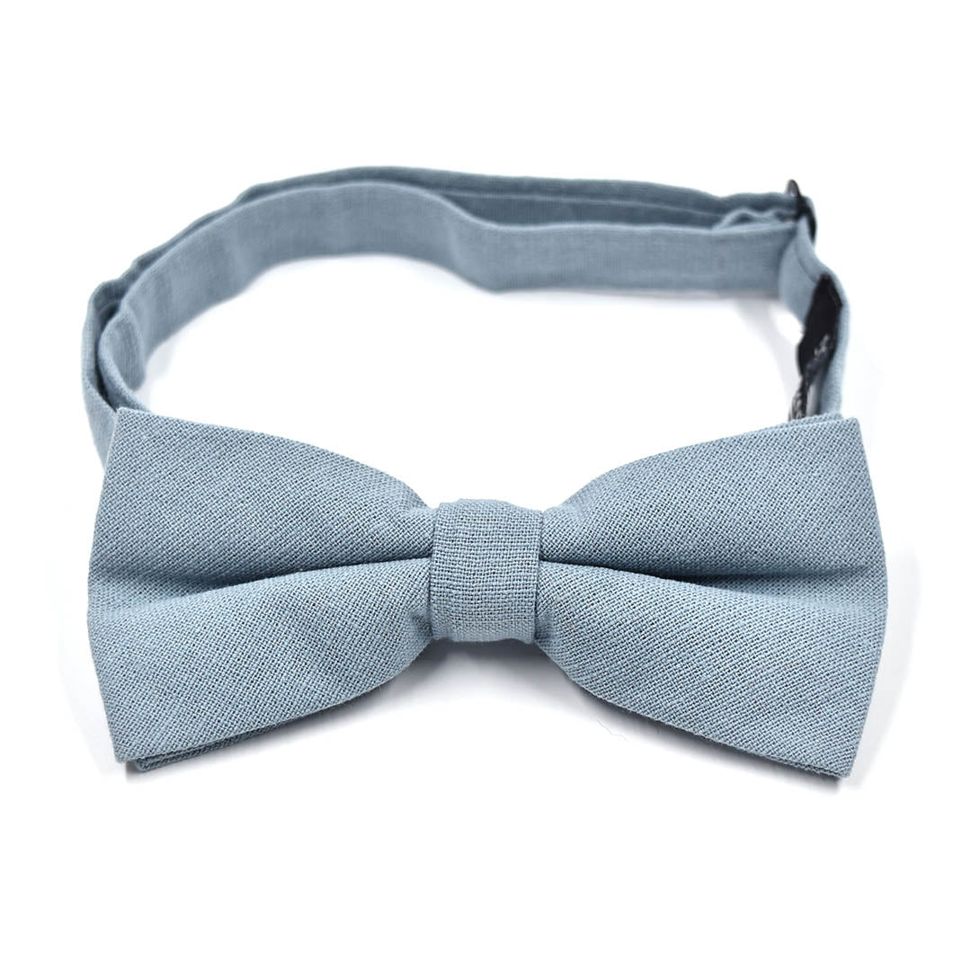 Kids Solid Dusty Blue Pre Tied Bow Tie