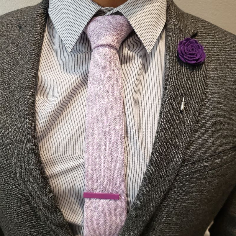 Lapel Pin - Floral Purple