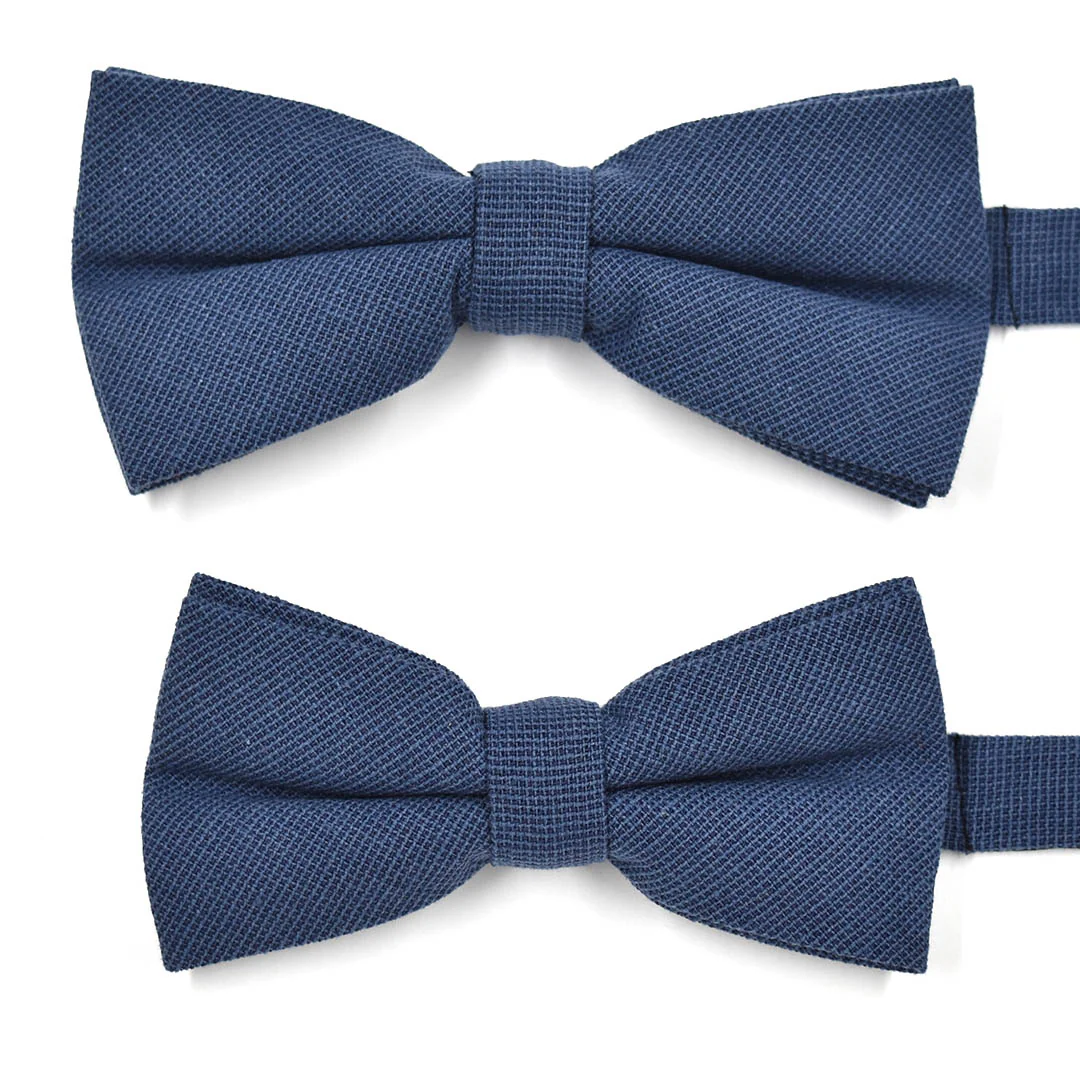 Kids Solid Marine Navy Pre Tied Bow Tie