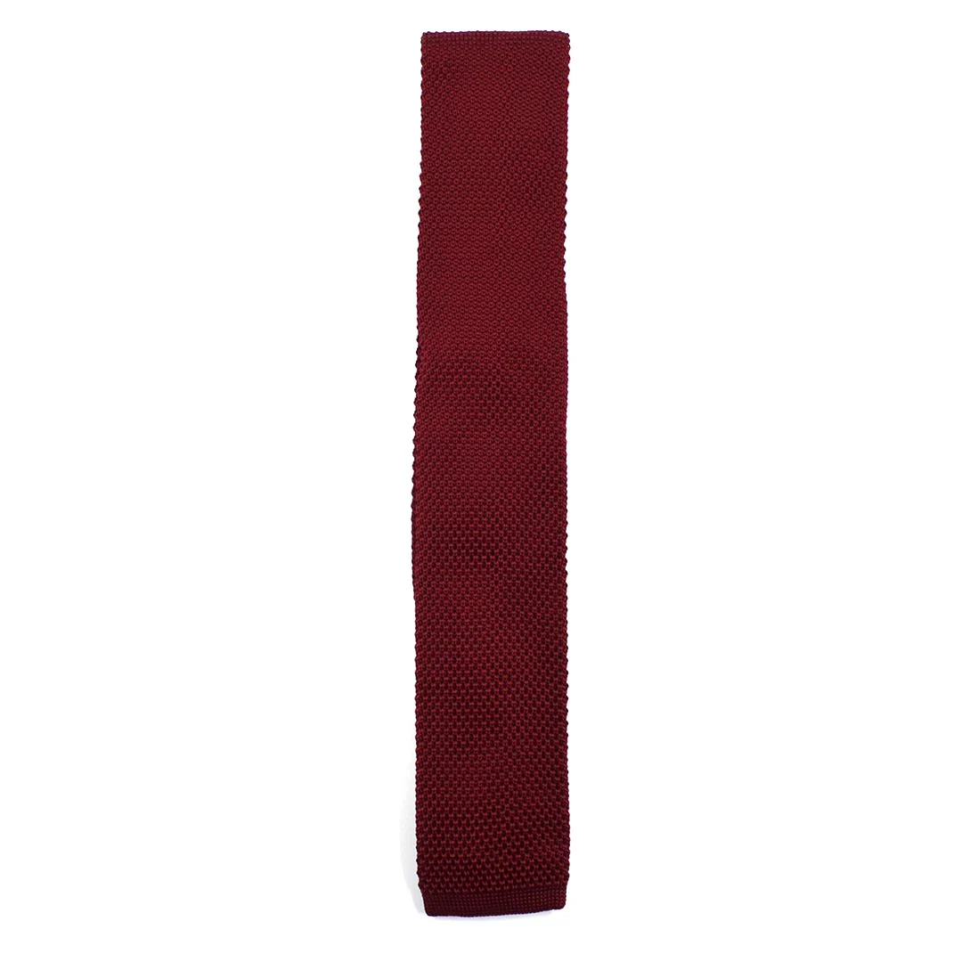 Knitted Burgundy Tie