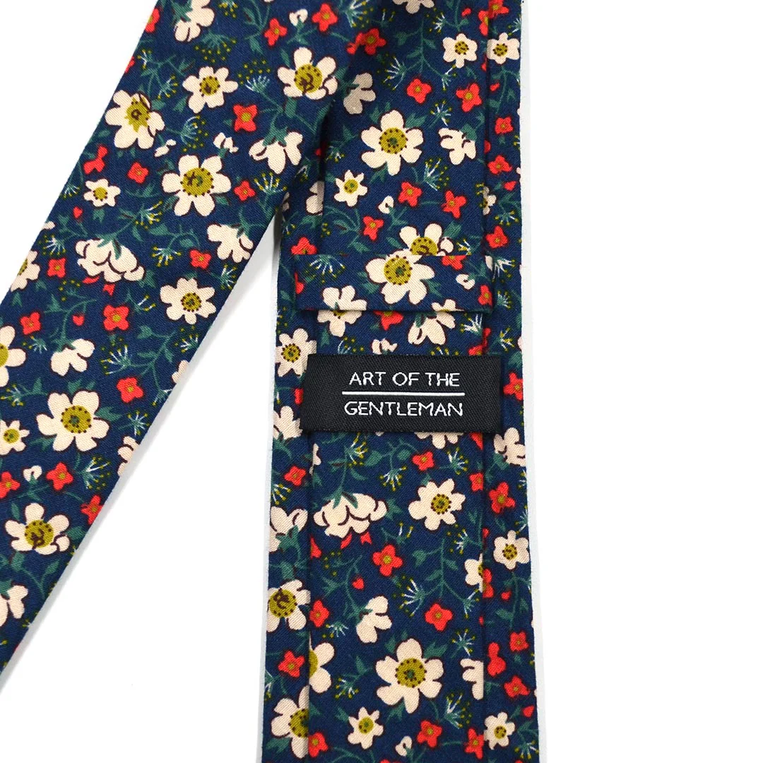 Floral Oxford Blooms Tie