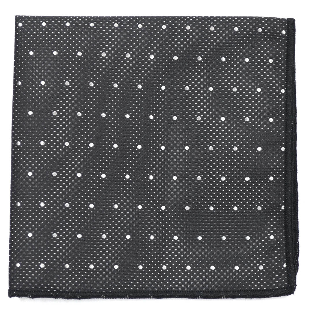 Polka Dot Black Pocket Square
