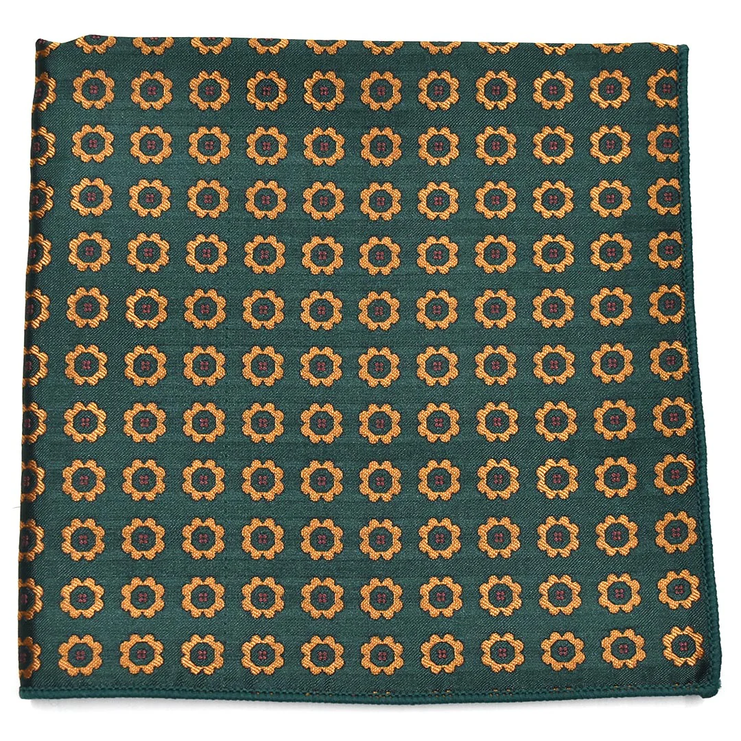 Royal Emerald Dots Pocket Square
