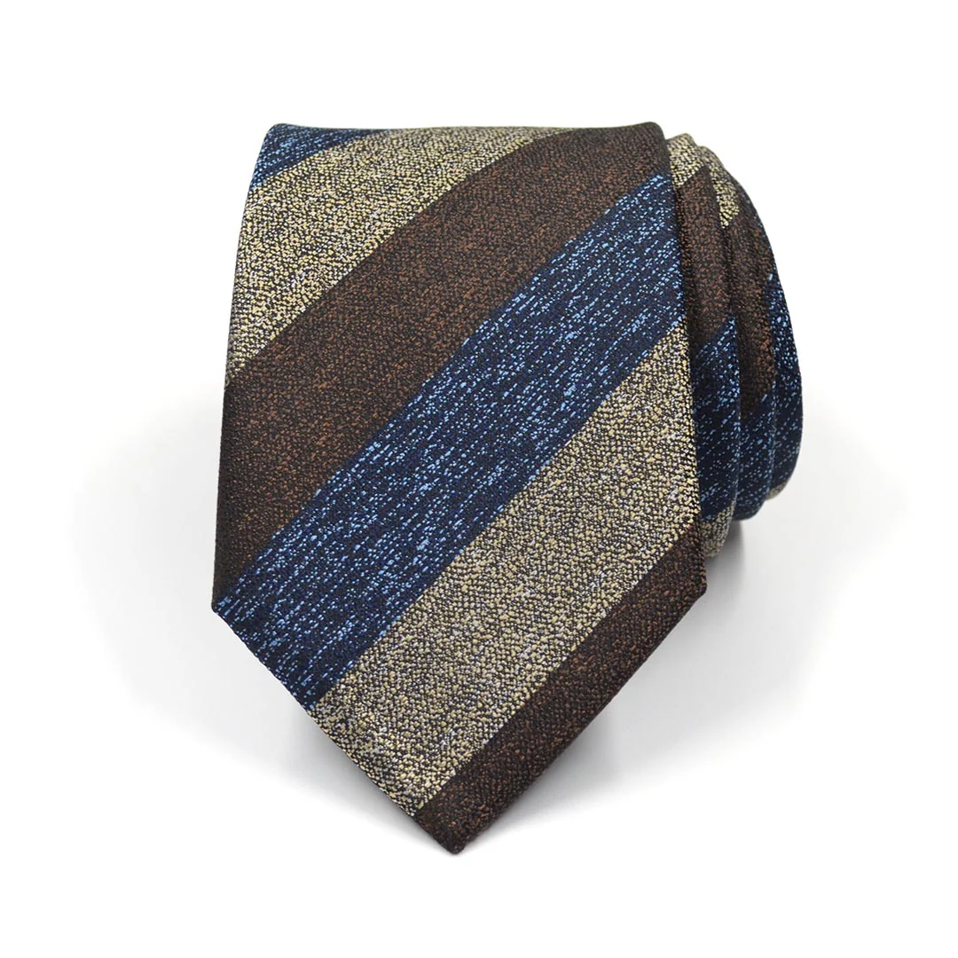 Triple Stripe Earth Metals Tie