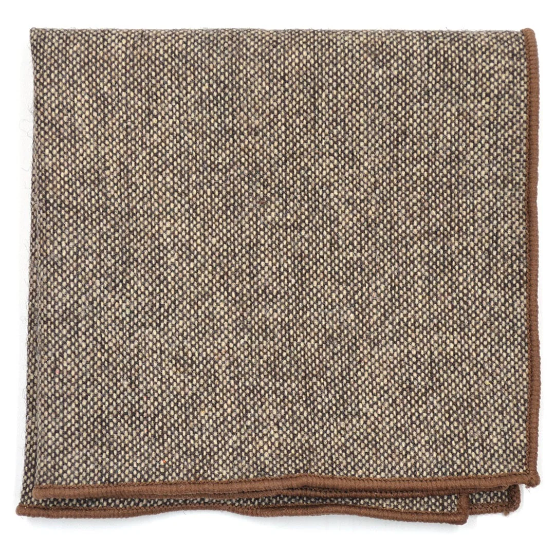 Pebble Brown Pocket Square