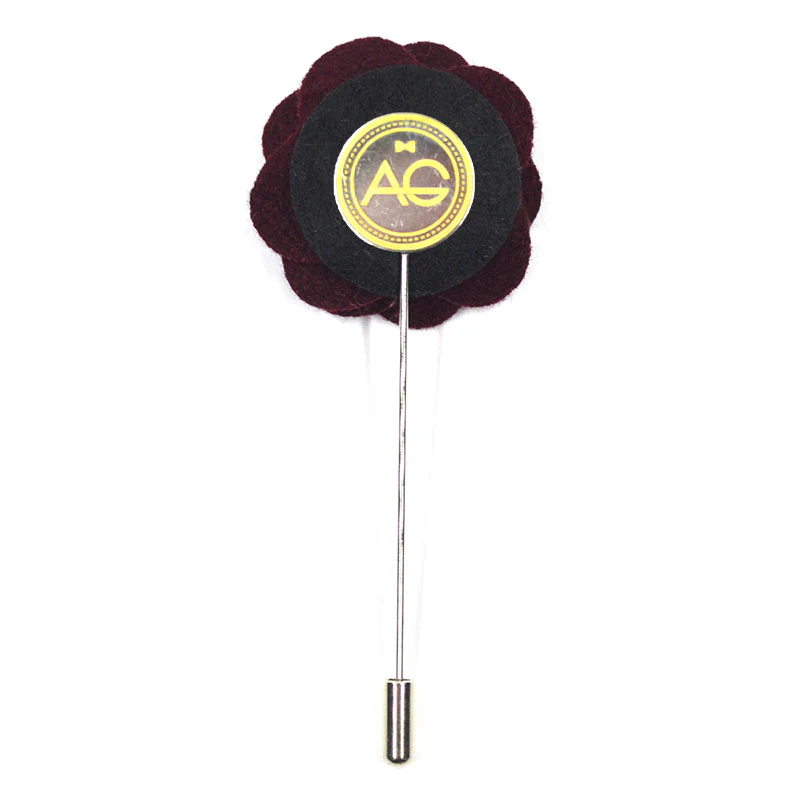 Lapel Pin - Floral Burgundy