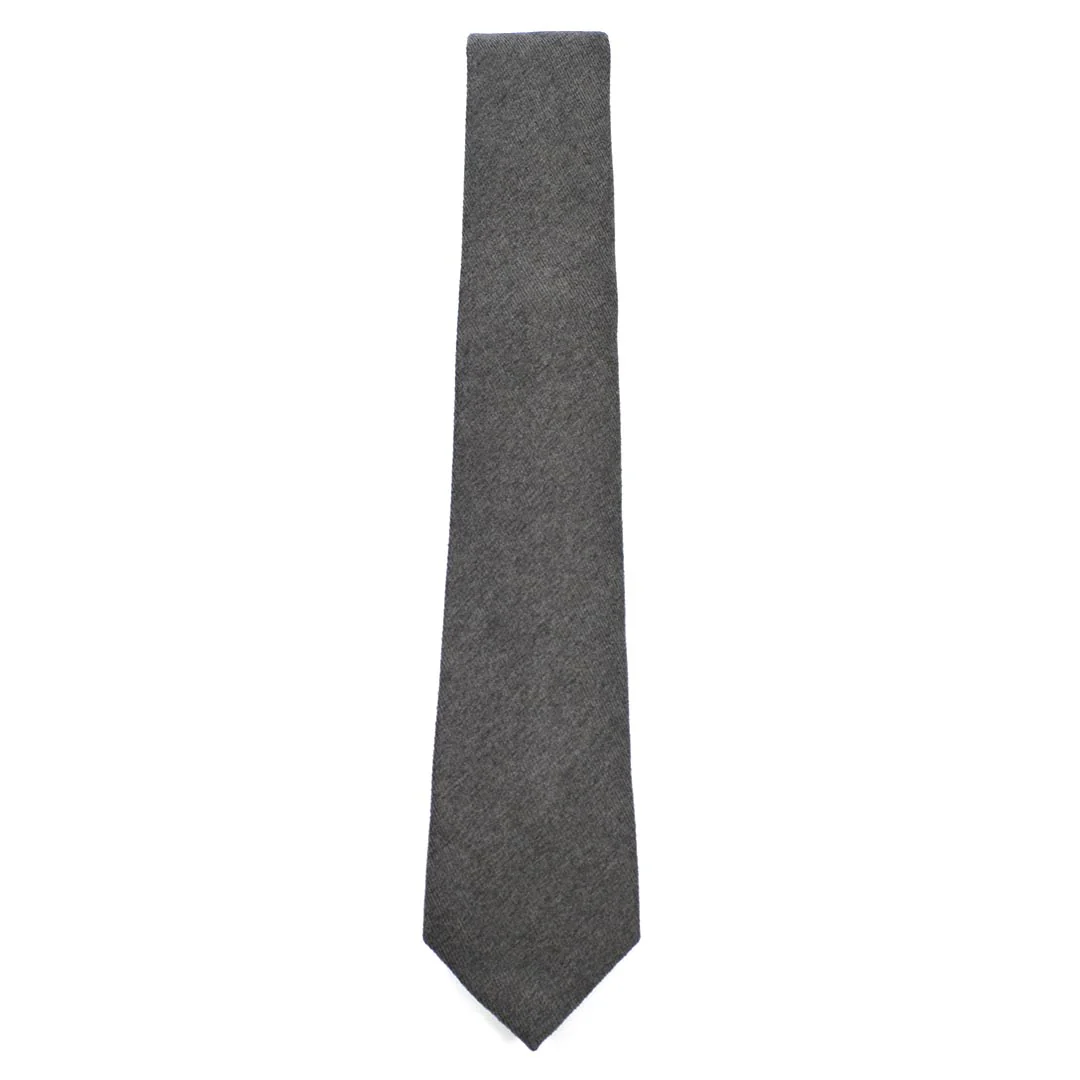 Microsuede Dark Grey Tie