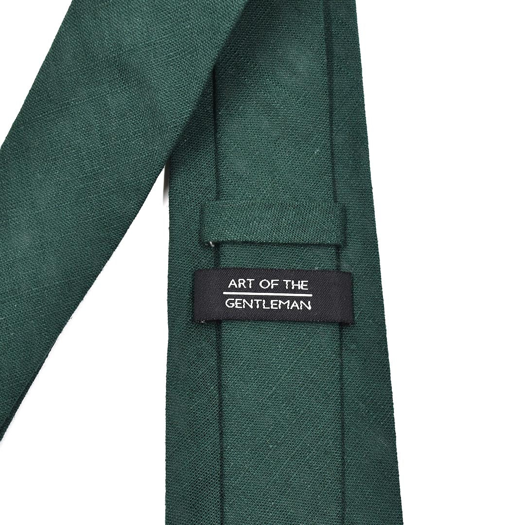 Linen Emerald Green Tie