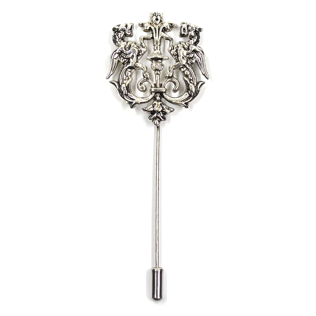 Lapel Pin - Silver Royal Crest