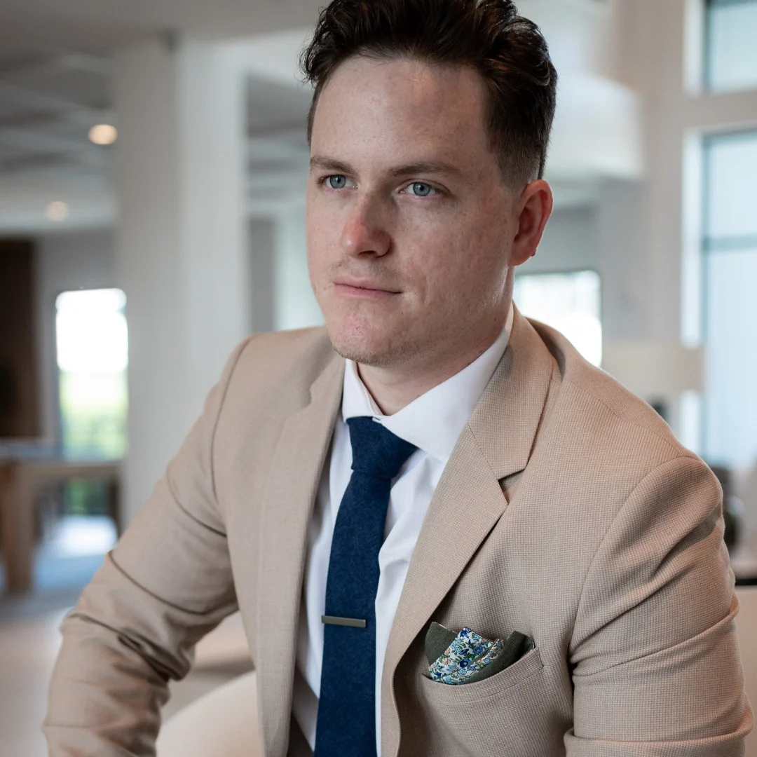 Microsuede Navy Tie Set