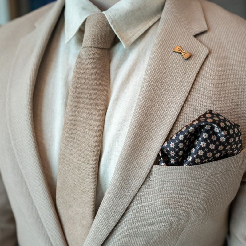 Microsuede Light Brown Tie