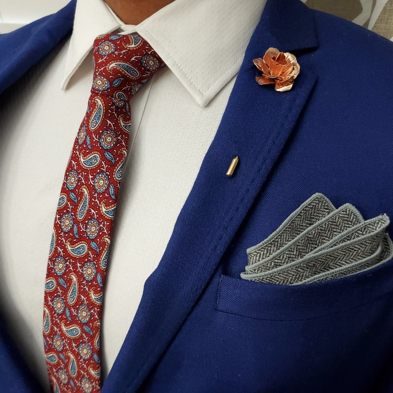 Lapel Pin - Floral Rose Gold