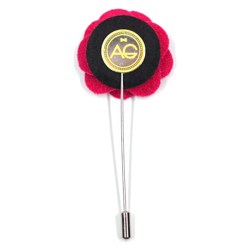 Lapel Pin - Floral Magenta