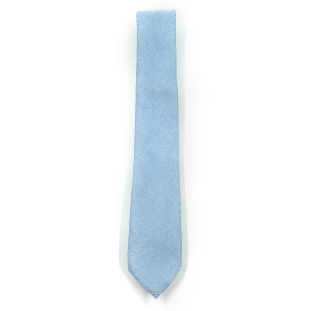 Microsuede Dusty Blue Tie