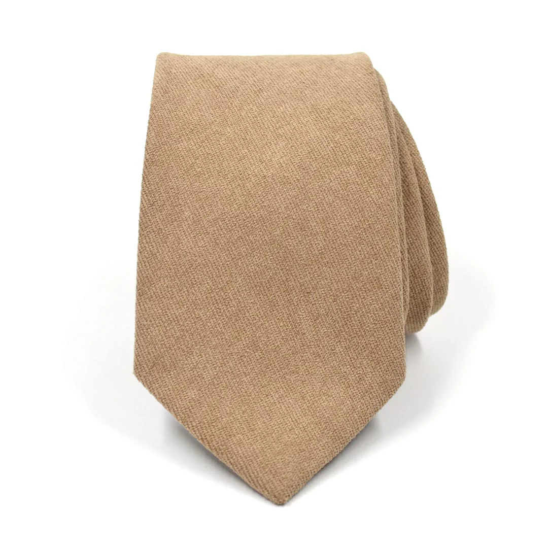 Microsuede Light Brown Tie