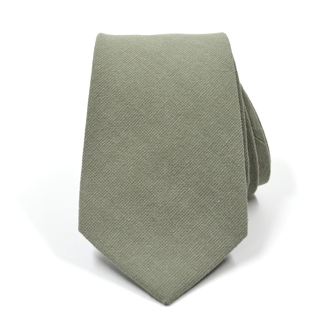 Linen Sage Green Tie
