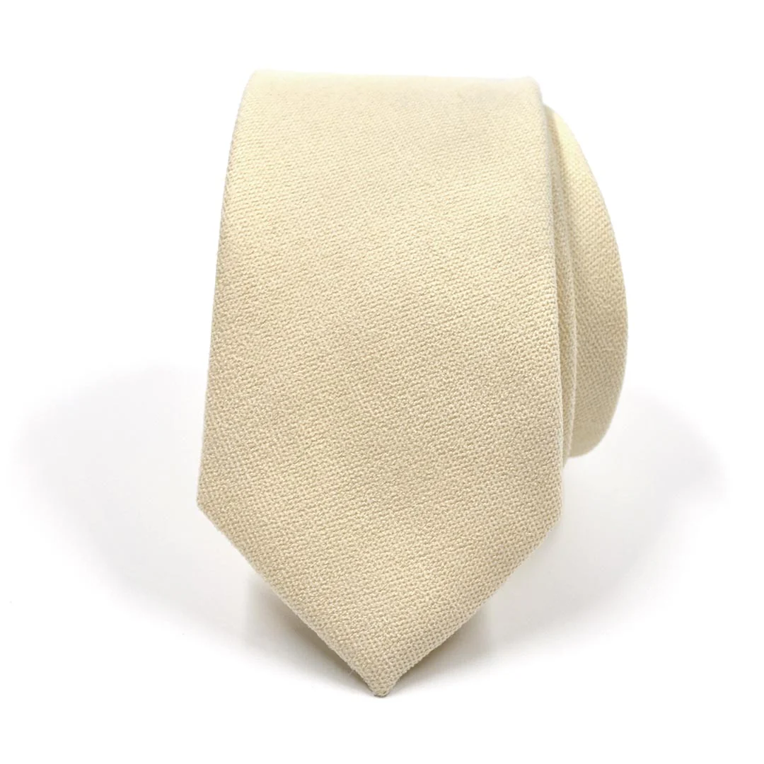 Microsuede Canary Ivory Tie