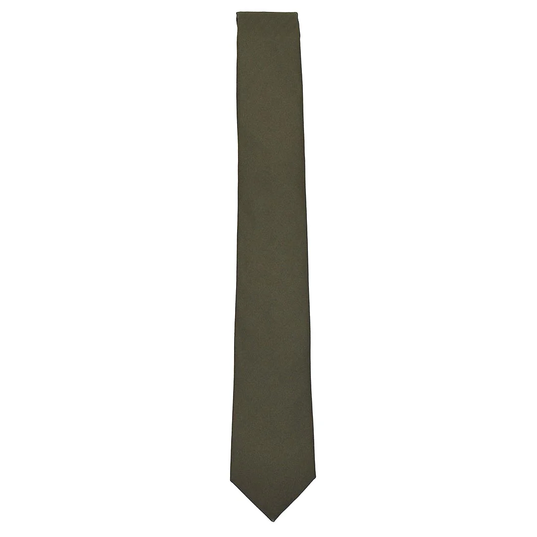 Herringbone Olive Tie Set