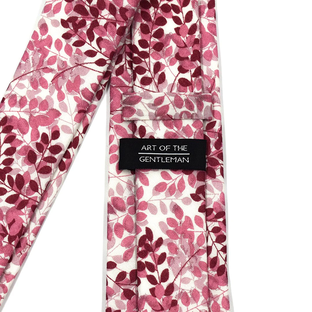 Floral Mauve Chianti Tie Set